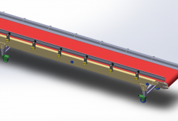 传送带-带万向轮3维图纸免费分享，SOLIDWORKS格式-需要的自行免费下载