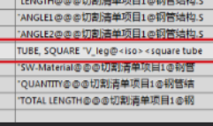 solidworks焊件切割清单规格英文改中文